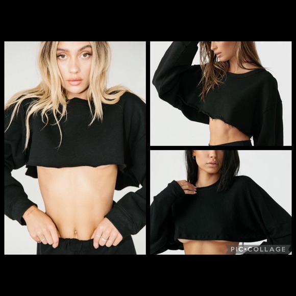 EUC🤍JOAH BROWN🤍RARE DISCONTINUED CROPPED SWEATSHIRT - Picture 4 of 16